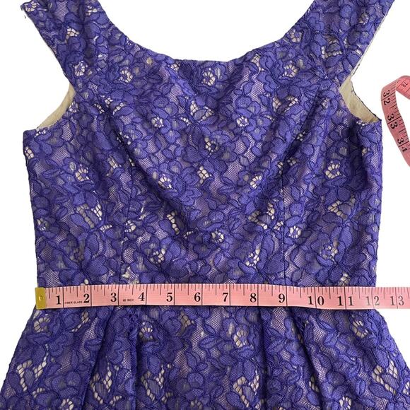 Shoshanna Purple Lace Sleeveless Dress - Picture 9 of 10
